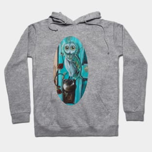 owl blue door knob Hoodie